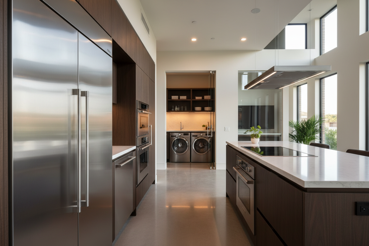 Premium Miele-style home appliances in a luxury residence